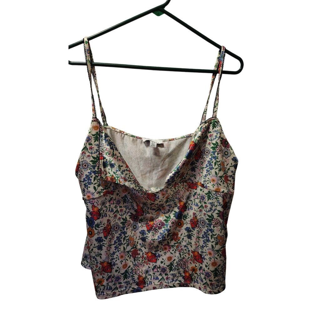 Topshop Floral Flame‎ Heart Pattern Camisole US 14